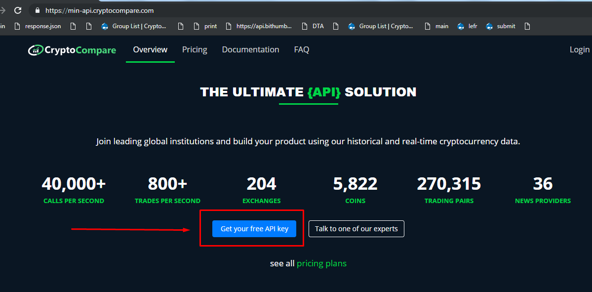 Crypo Compare API