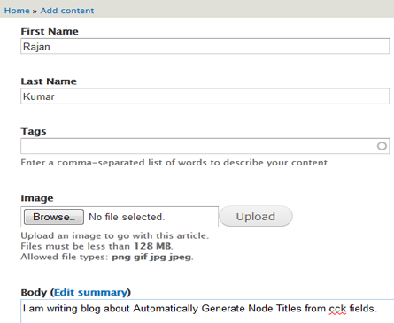 Add content