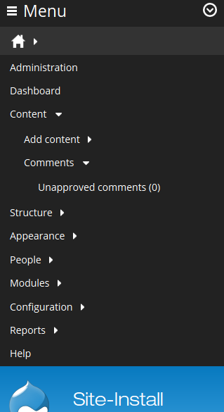 Adminimal menu mob image