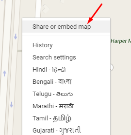 Click On Embed Map