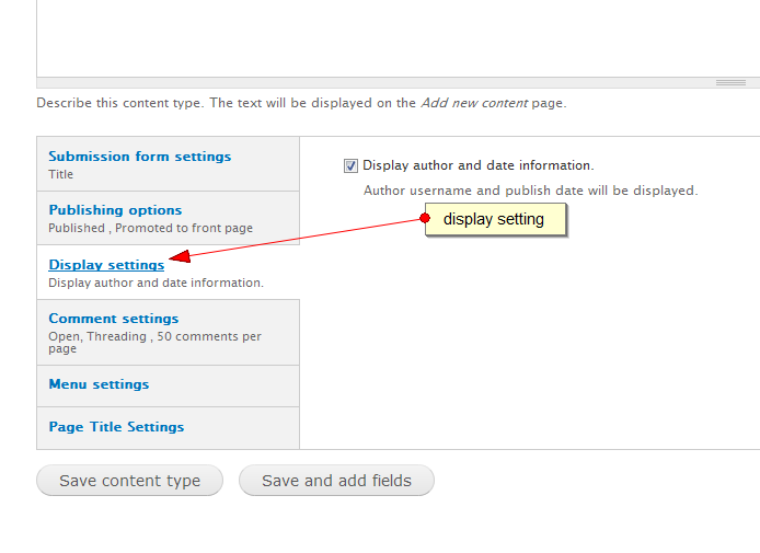 Content type display image
