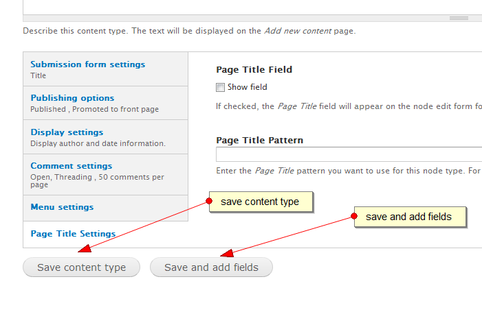 Content type saving option image