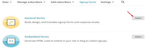 Create signup