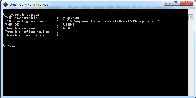 Drush-status image