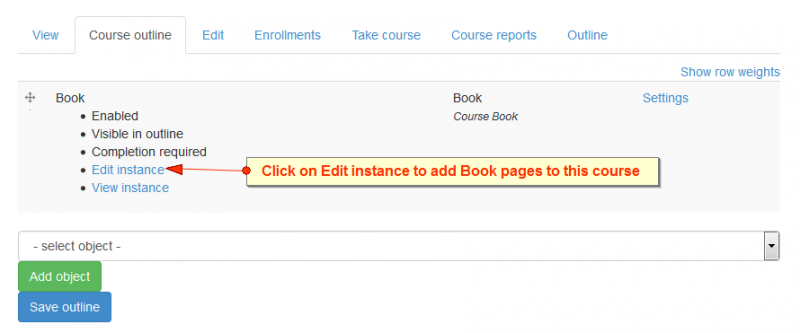 Edit instance