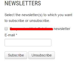 Newsletter block display 