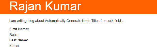 Automatic nodetitles output