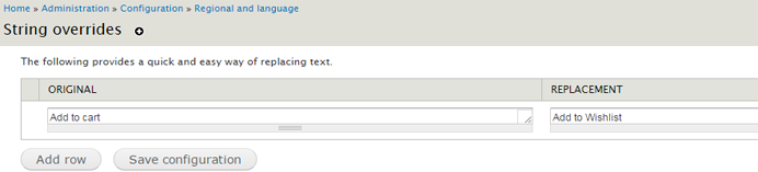 Text override