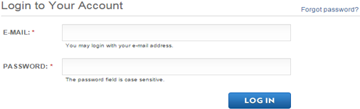 User login page